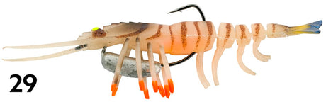 Zerek Live Shrimp Hot Legs 3in Rigged Plastic