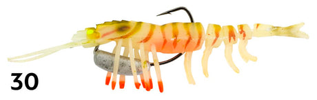 Zerek Live Shrimp Hot Legs 4in Rigged Plastic