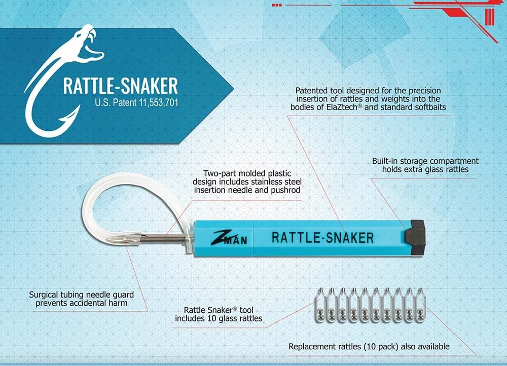 Zman Rattle-Snaker Kit-Tool and 10 Pack Rattles