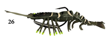 Zerek Live Shrimp Hot Legs 3in Rigged Plastic