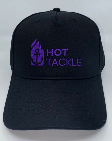 Hot Tackle Black Cap/Purple Logo