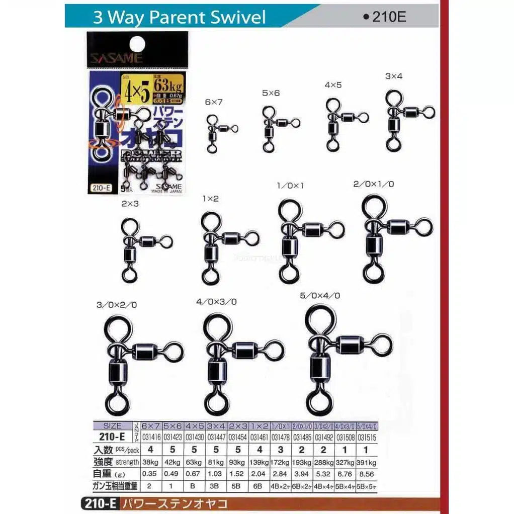 Sasame 3 Way Parent Swivels