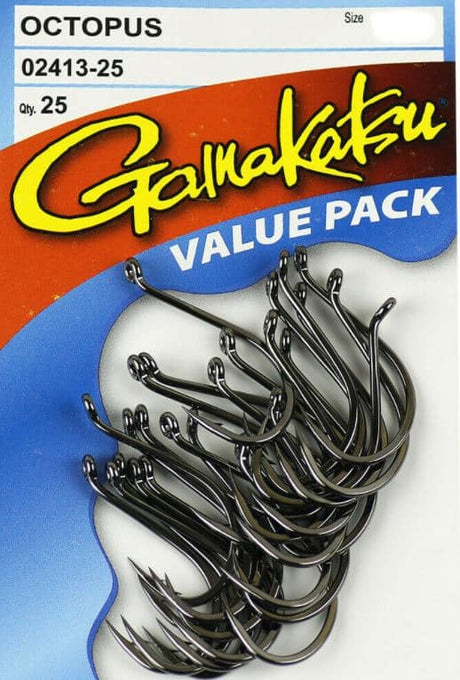 Gamakatsu Octopus Black Hooks 25 Pack