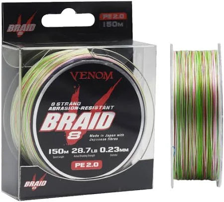 Venom V-Braid 8 Multi Colour 150m