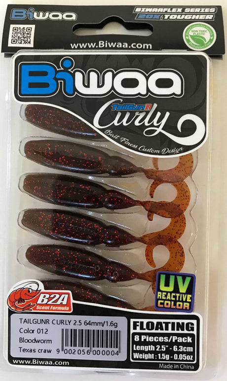 Biwaa Curly Grub 2.5in Plastics