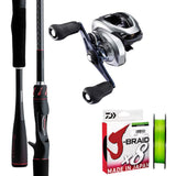 Shimano Zodias 7'5" 12-25lb/ Shimano Tranx 200HG/ Daiwa J-Braid 30lb 150m - Chartreuse