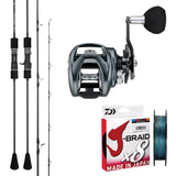 Daiwa Lexa TW Reel 300HL-P/Daiwa 26 Outrage X 6' PE2-3/Daiwa J-Braid 20lb 300m - Multicolour