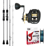 Samaki Zephyr HD 300-P/Daiwa 26 Outrage X 6'2" pe4/Daiwa J-Braid 40lb 300m - Multicolour