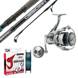 Samaki Obsidian 7'6" 2pc 40-60lb/ Samaki Saltan 8000/ Daiwa J-Braid 50lb 300m - Multicolour