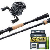 Shimano 25 SLX BFS XG/Shimano Expride 6'3" 6-12lb 2pc LBFS/Shimano Kairiki 8+ 150m - Mantis Green