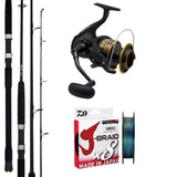 Daiwa BG Bluewater 9'6" 2pc Pe3-5/ Daiwa BG Reel 5000/ Daiwa J-Braid 40lb 300m - Multicolour