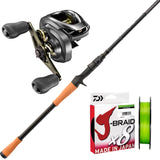 Shimano Curado DC 200HG/Samaki C-12 V4 7'3" 2pc (Butt Join) 12-25lb/Daiwa J-Braid 8 50lb 150m - Chartreuse