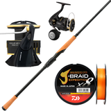 Daiwa 25 Revelry HD  5000D-CXH/Samaki C-12 V4 7'6" 2pc (Butt Join) 15-30lb/ Daiwa J-Braid Expedition 25lb 300m - Orange