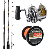 Shimano Talica 2 Speed 40A/Shimano 25 Tiagra Ultra Single Butt 30-50/ Moimoi IGFA Mono 24kg Orange-Bulk Spooling (Sold in Increments of 100 Metres)