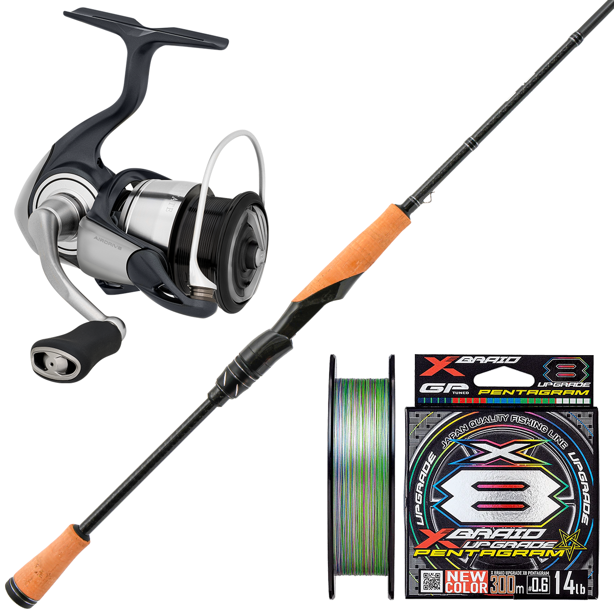 Samaki C-12 V4 7' 1pc 4-8lb/ Daiwa 24 Certate LT 2500/ X-Braid Upgrade X8 Pentagram  PE 0.8 16lb 150m - Multicolour