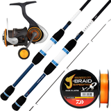 Daiwa 25 TD SOL MQ 2500S/Daiwa 23 Infeet Z 7' 2pc 1-4kg LRS/ Daiwa J-Braid Expedition 0.6 8lb 150m - Orange