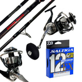 Daiwa 26 Demon Blood 7'7" PE4-6/ Daiwa 26 Certate SW 10000-H/ Daiwa Saltiga 12 88lb PE 5 300m - Grey