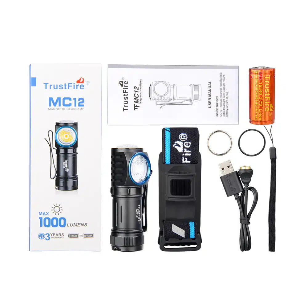 Trust Fire MC12 Magnetic Headlamp 1000 Lumens