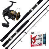 Daiwa BG Bluewater 7'2" pe3/5/ Daiwa BG 4000/ Daiwa J-Braid 30lb 300m - Multicolour
