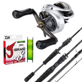 Abu Garcia Revo X VoltiQ RH HS/Abu Garcia Versart 7'1" 2pc 2-5kg/Daiwa J-Braid 10lb 150m - Chartreuse