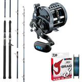 Daiwa 26 Saltist Hyper 6'6" Pe3-5/ Daiwa 23 Saltist Levelwind 30HB/ Daiwa J-Braid 50lb 300lb - Multicolour