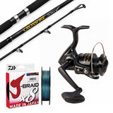 Penn Wrath II 5000/ Daiwa 26 Crossfire Surf 10'6" 2pc 3-6kg/ Daiwa J-Braid 20lb 300m - Multicolour