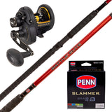 Penn Battle Elite 6'6" 1pc 6-10kg/ Penn Squall II 30LD/ Penn Slammer 30lb 400m - Multicolour