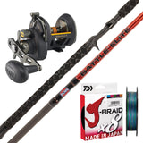 Penn Battle Elite 6'3" 2pc pe 2-4/ Penn Squall II 12SD/ Daiwa J-Braid 20lb 300m - Multicolour