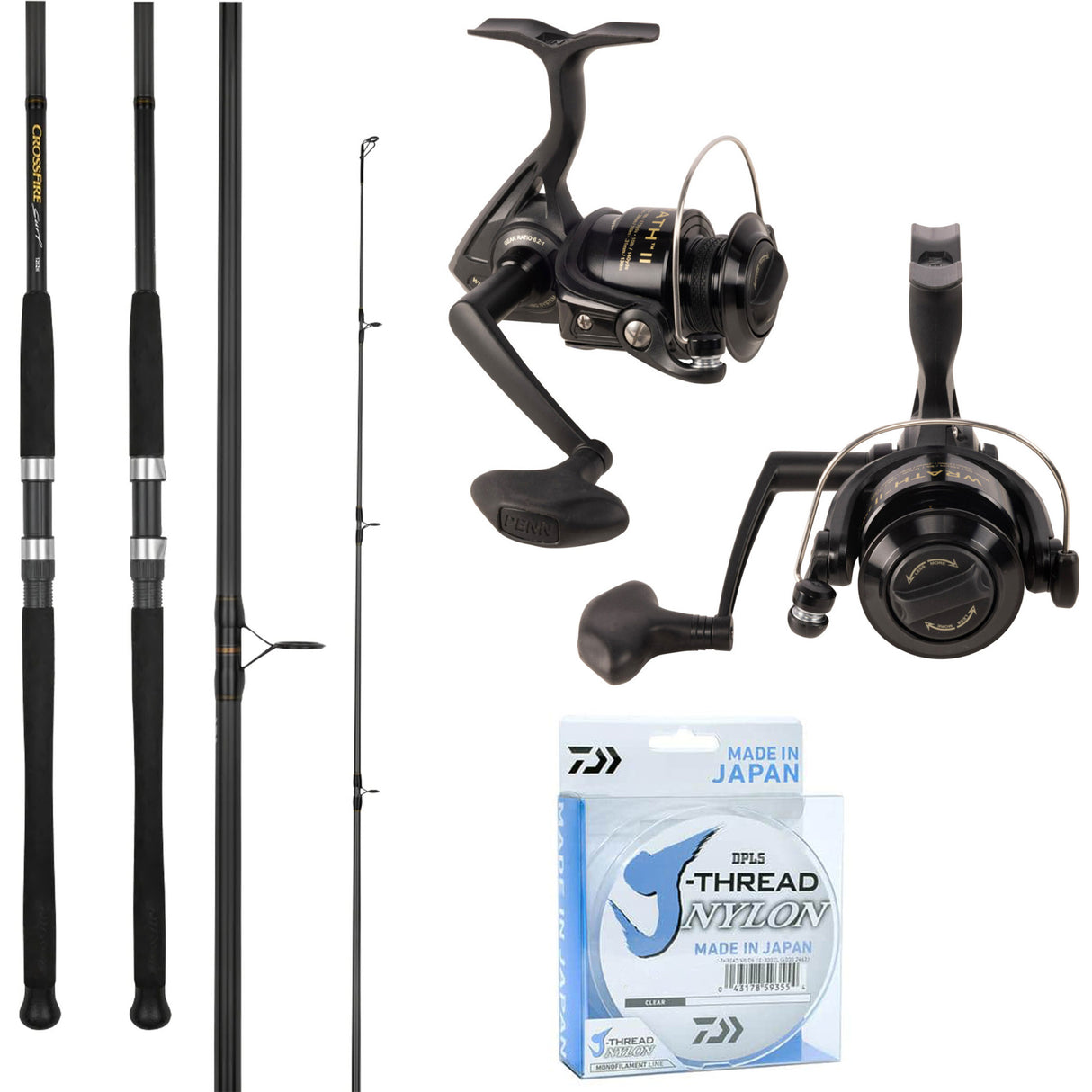 Daiwa 26 Crossfire 10'6" 2pc 8-15kg/ Penn Wrath II 6000/ J-Thread Nylon 20lb - 300m