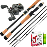 Samaki Vagabond Travel 6'8" 5pc 10-17lb/ Samaki Zing 200/ Daiwa J-Braid 30lb 150m - Chartreuse