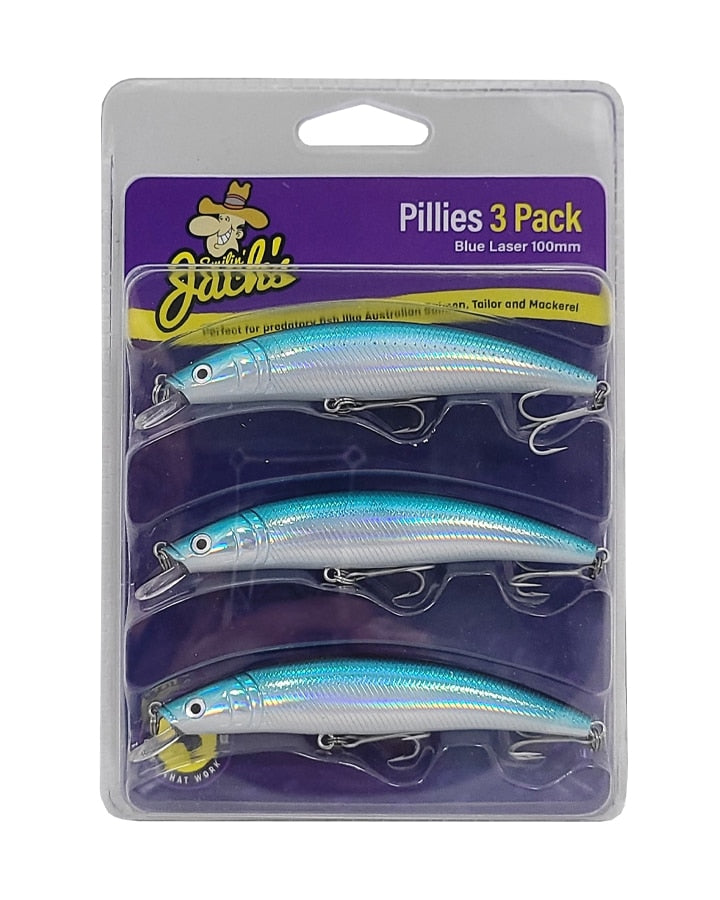 Smilin Jacks Pillies Blue Laser 100mm 3pk