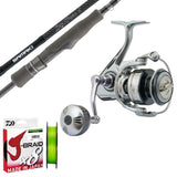 Samaki Saltan 5000/Samaki Zing Xtreme V3 7'6" 2pc 15-30lb/J-Braid 20lb 300m - Chartreuse