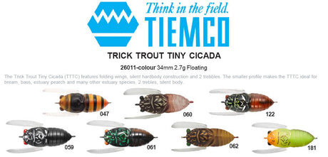 Tiemco Trick Trout 2.7g Tiny Cicada 34mm Floating Lure