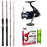 Shimano Raider Travel 6' 3pc 1-3kg/ Shimano Nexave 1000/ Daiwa J-Braid 6lb 150m - Chartreuse
