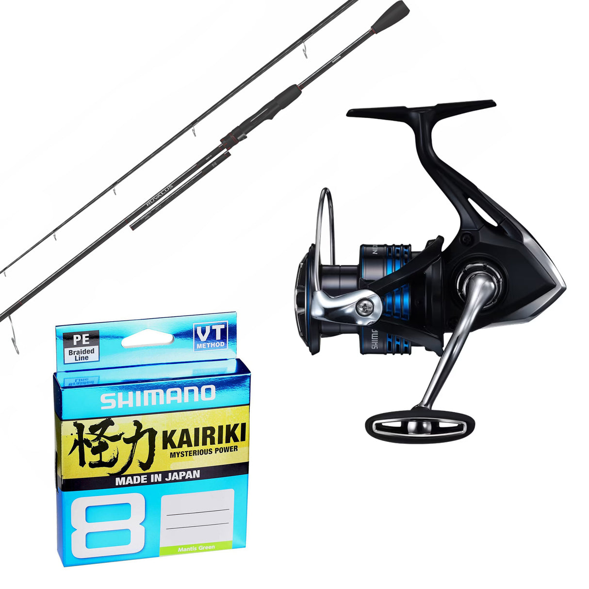 Shimano Ruvalus 7ft2in 2pc 1-3kg/ Nexave FL 2500 HG/ Kairiki 6lb 150m - Green