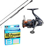 Shimano Nasci  2500/Shimano Ruvalus 7' 2pc 2-4kg/ Shimano Kairiki 8lb 150m - Green