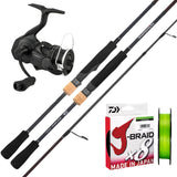 Daiwa TD Black 4000D/Daiwa HTX 7'2" 1pc 5-9kg/ Daiwa J-Braid 20lb 300m - Chartreuse