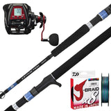 Shimano Extraction 6'6" 2pc 30-50lb/ Daiwa Leobritz S500JP/ Daiwa J-Braid 50lb 500m - Multicolour