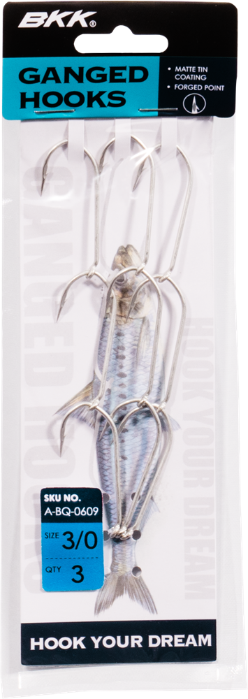 BKK Light Gauge Ganged Hooks - 3pk