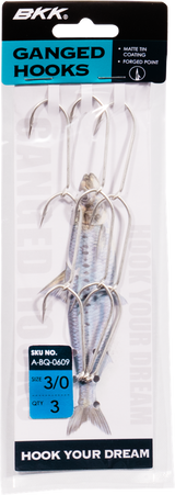 BKK Light Gauge Ganged Hooks - 3pk