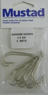 Mustad Ganged Hook 3 Sets