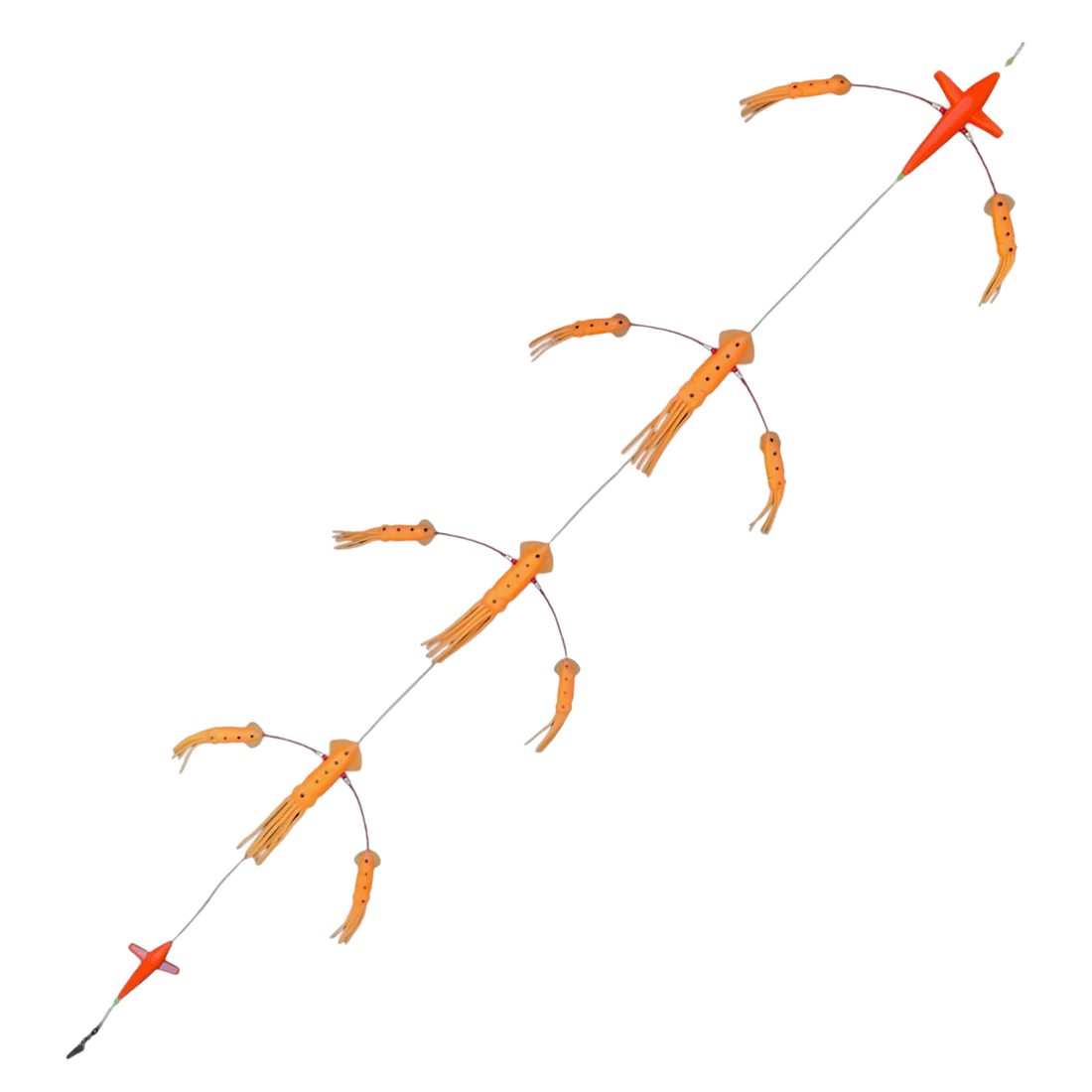 Hot Tackle Flip Flop Surface Teaser - 7in Exciter Birds - Orange