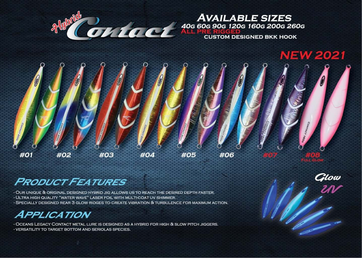 Oceans Legacy Hybrid Contact Rigged Jig 260g