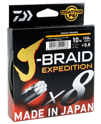 Daiwa J-Braid Expedition X8 Orange 300m Braid