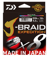 Daiwa J-Braid Expedition X8 Orange 150m Braid