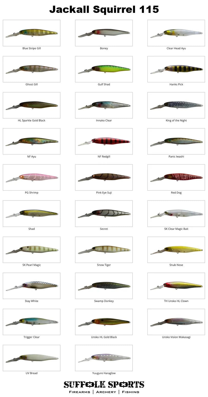 Jackall Super Squirrel 115SP Rattle Hank Tune Lure