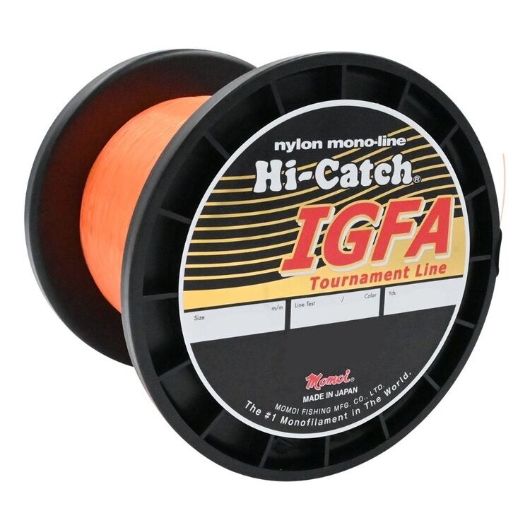 Momoi IGFA Hi-Catch Mono Orange-Bulk Spooling (Sold in Increments of 100 Metres)