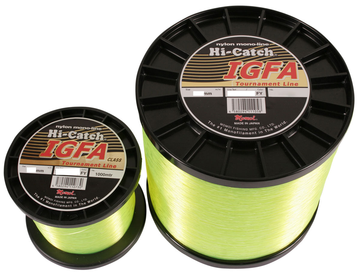 Momoi IGFA Hi-Catch Mono Yellow-Bulk Spooling (Sold in Increments of 100 Metres)