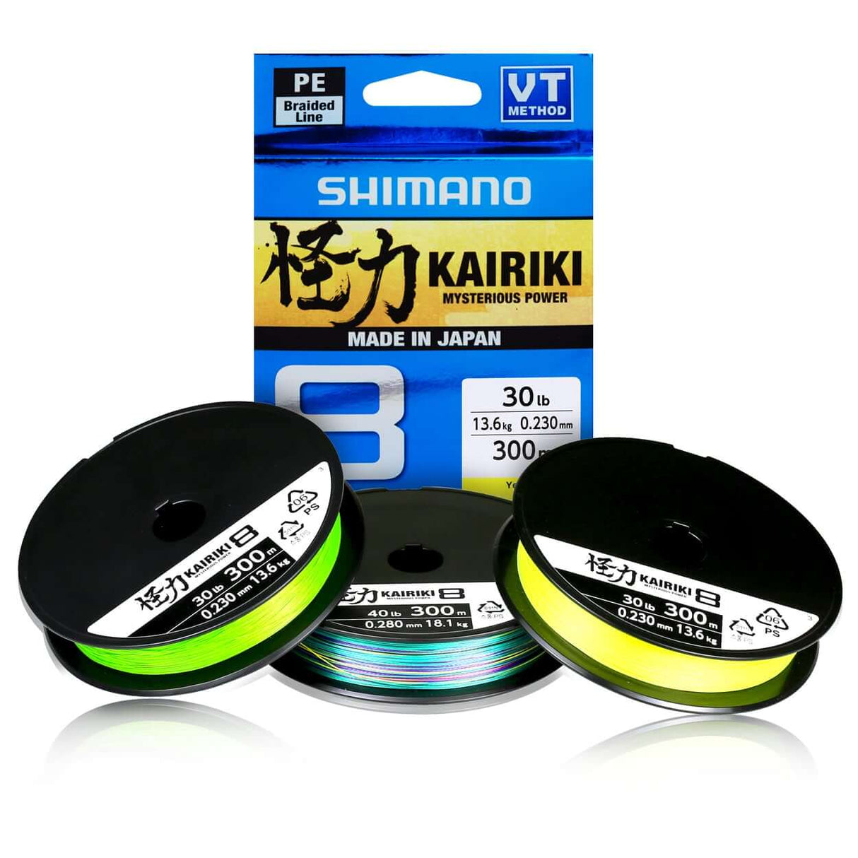 Shimano 24 Caius 150HG/Shimano Raider 6'3" 1pc 3-6kg/Shimano Kairiki 20lb 150m - Green