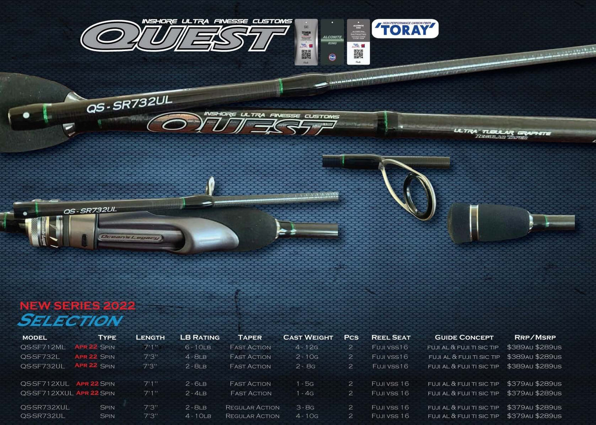 Oceans Legacy Quest Inshore Ultra Finesse Rod